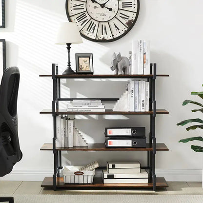Urban Metal & Wood 4-Tier Bookcase