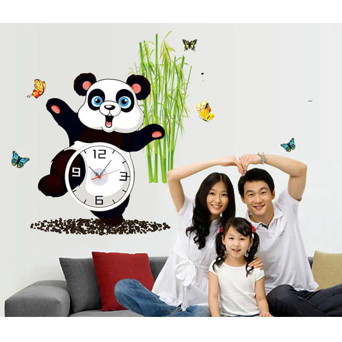 Panda Decor Clock Decals - Eco-Friendly