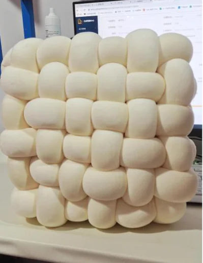 Woven Square Plush Cushion for Creative Home Decor