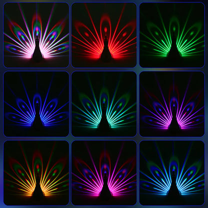 Peacock Ambient 3D Light Wall Art