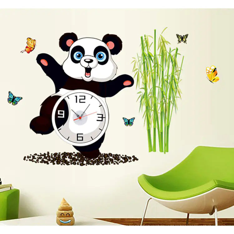 Panda Decor Clock Decals - Eco-Friendly