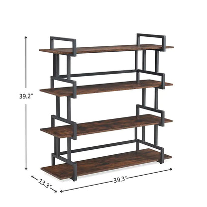 Urban Metal & Wood 4-Tier Bookcase