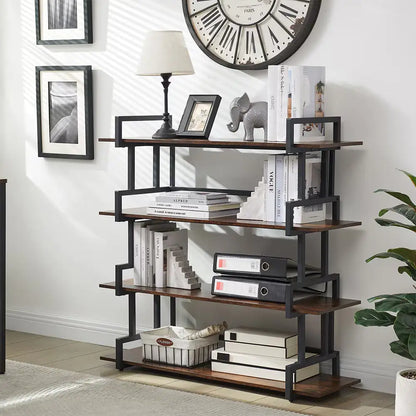 Urban Metal & Wood 4-Tier Bookcase