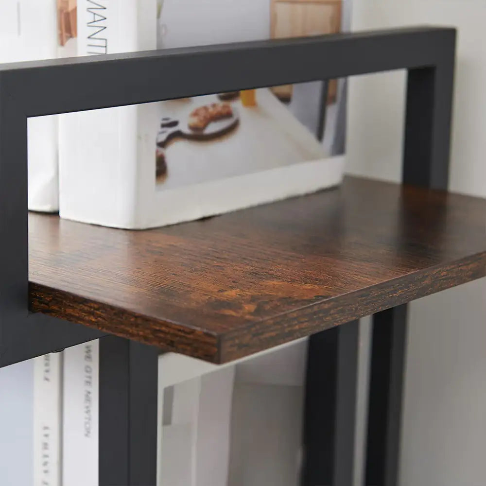Urban Metal & Wood 4-Tier Bookcase